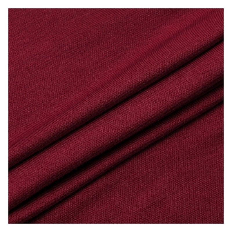 OThread & Co. Women's Long Sleeve T-Shirt V-Neck Basic Layer Stretchy Shirts (Medium, Burgundy) - Image 5